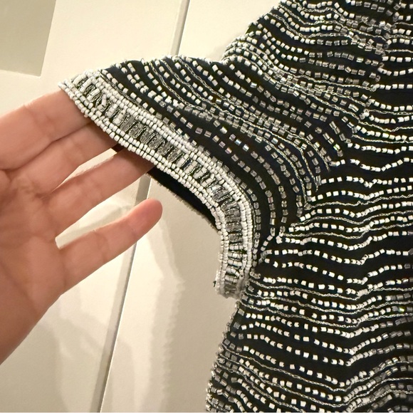 AVANI EVENING beaded silk blouse. Size S - Picture 6 of 8